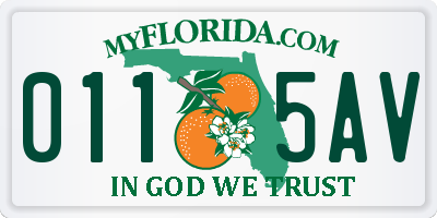FL license plate 0115AV