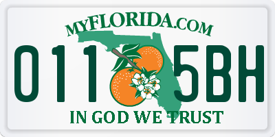 FL license plate 0115BH