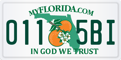FL license plate 0115BI