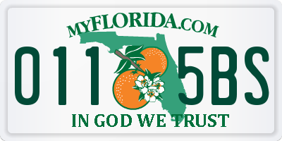 FL license plate 0115BS