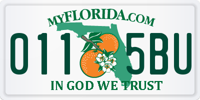 FL license plate 0115BU