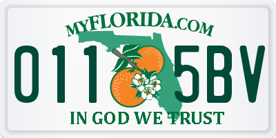 FL license plate 0115BV
