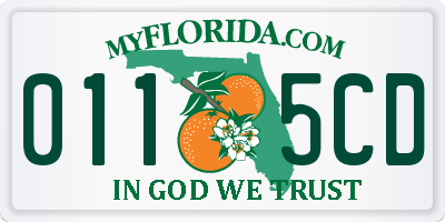 FL license plate 0115CD