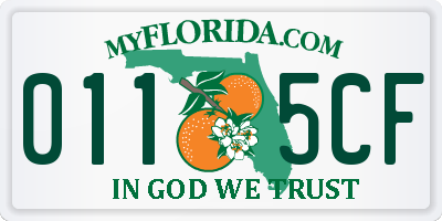FL license plate 0115CF