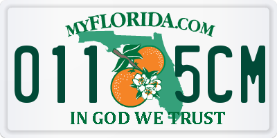 FL license plate 0115CM