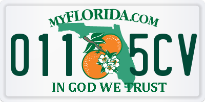 FL license plate 0115CV