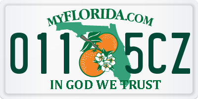 FL license plate 0115CZ