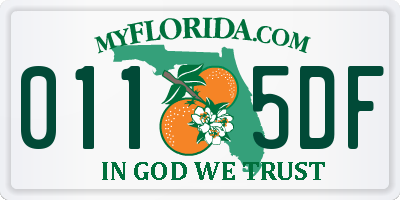 FL license plate 0115DF