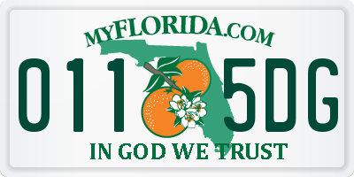 FL license plate 0115DG