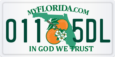 FL license plate 0115DL