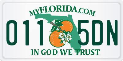 FL license plate 0115DN