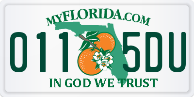 FL license plate 0115DU