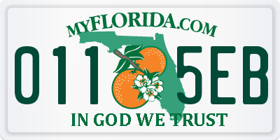 FL license plate 0115EB