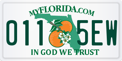 FL license plate 0115EW