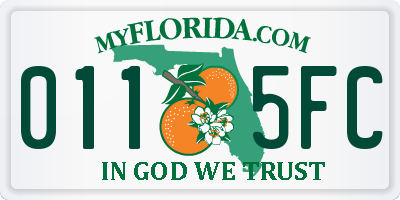 FL license plate 0115FC