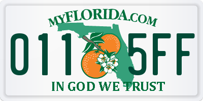 FL license plate 0115FF