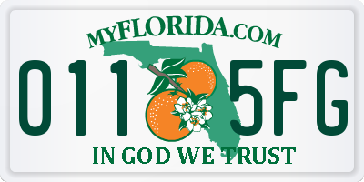 FL license plate 0115FG