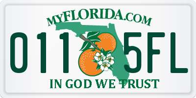 FL license plate 0115FL