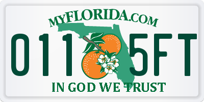 FL license plate 0115FT