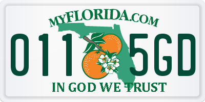 FL license plate 0115GD