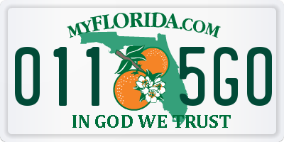 FL license plate 0115GO