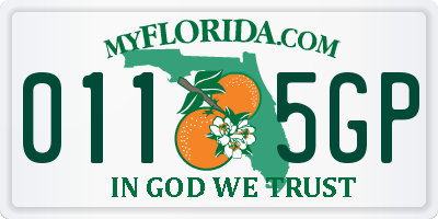 FL license plate 0115GP