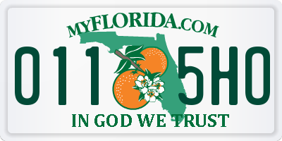 FL license plate 0115HO