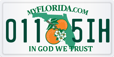 FL license plate 0115IH