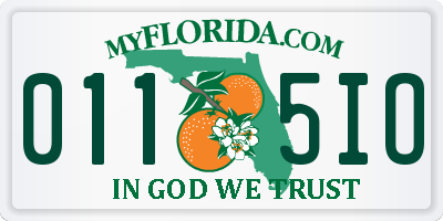 FL license plate 0115IO