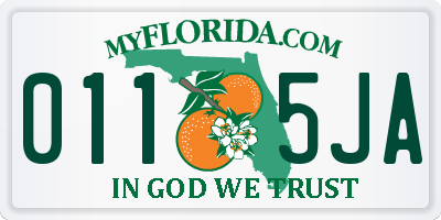 FL license plate 0115JA