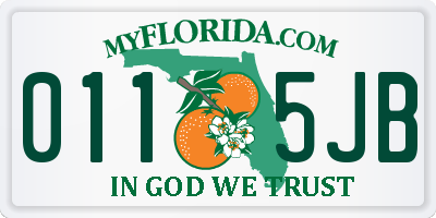 FL license plate 0115JB