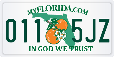 FL license plate 0115JZ