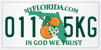 FL license plate 0115KG