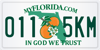 FL license plate 0115KM