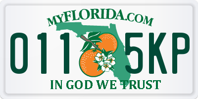 FL license plate 0115KP