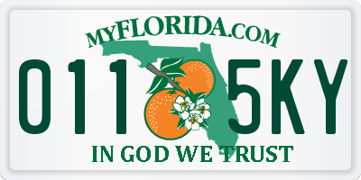 FL license plate 0115KY