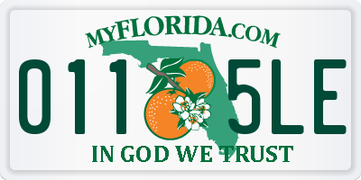 FL license plate 0115LE