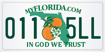 FL license plate 0115LL