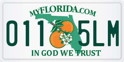FL license plate 0115LM