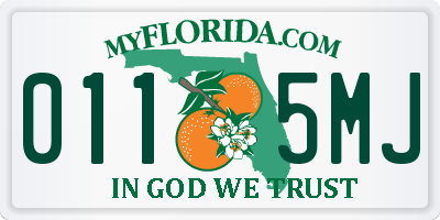 FL license plate 0115MJ