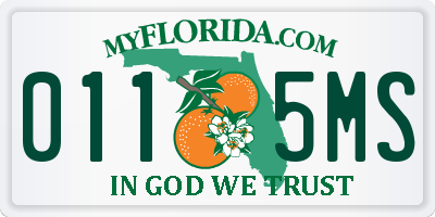 FL license plate 0115MS