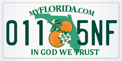 FL license plate 0115NF