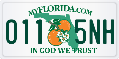 FL license plate 0115NH