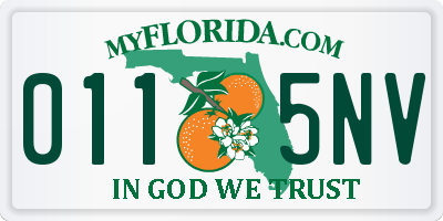 FL license plate 0115NV