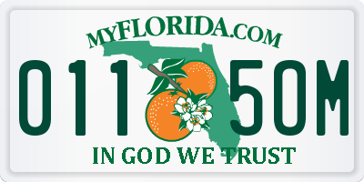 FL license plate 0115OM