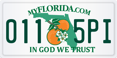 FL license plate 0115PI