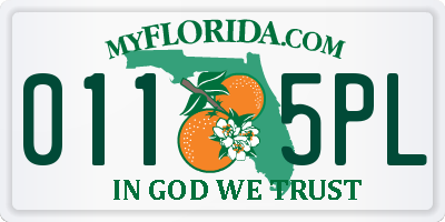 FL license plate 0115PL