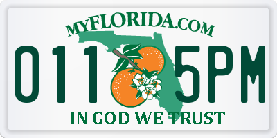 FL license plate 0115PM