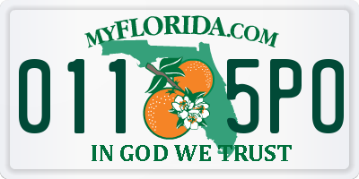 FL license plate 0115PO