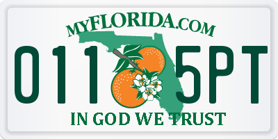 FL license plate 0115PT